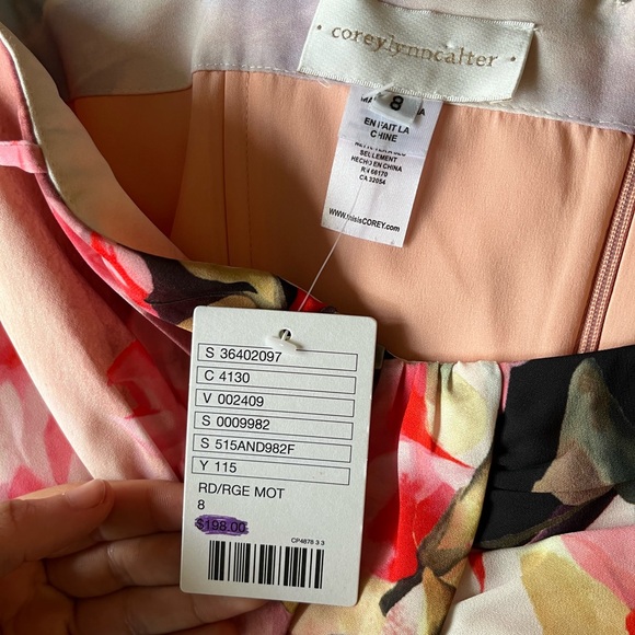 Corey Lynn Calter Anthropologie Daybreak midi dress size 8 spaghetti strap - Picture 6 of 8